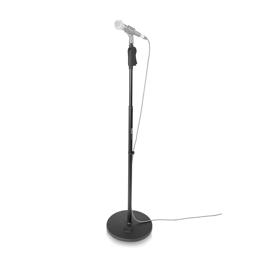 Gator Frameworks GFW-MIC-1201 Supporto microfonico con base rotonda da 30,5 cm e altezza regolabile da 101,6 a 160 cm