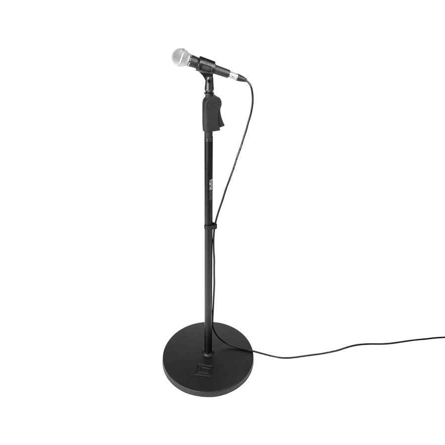 Gator Frameworks GFW-MIC-1201 Supporto microfonico con base rotonda da 30,5 cm e altezza regolabile da 101,6 a 160 cm