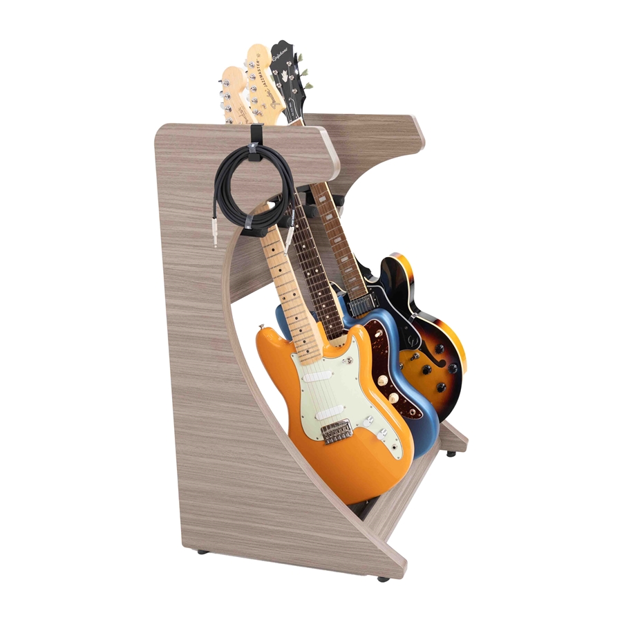 Gator Frameworks GFW-ELITEGTR3RK-GRY Rack per chitarre 3-4 posti in finitura grigio driftwood