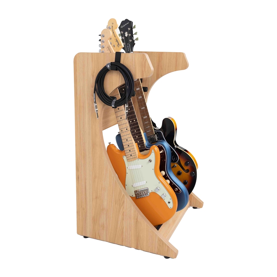 Gator Frameworks GFW-ELITEGTR3RK-MPL Rack per chitarre 3-4 posti in finitura acero naturale opaco