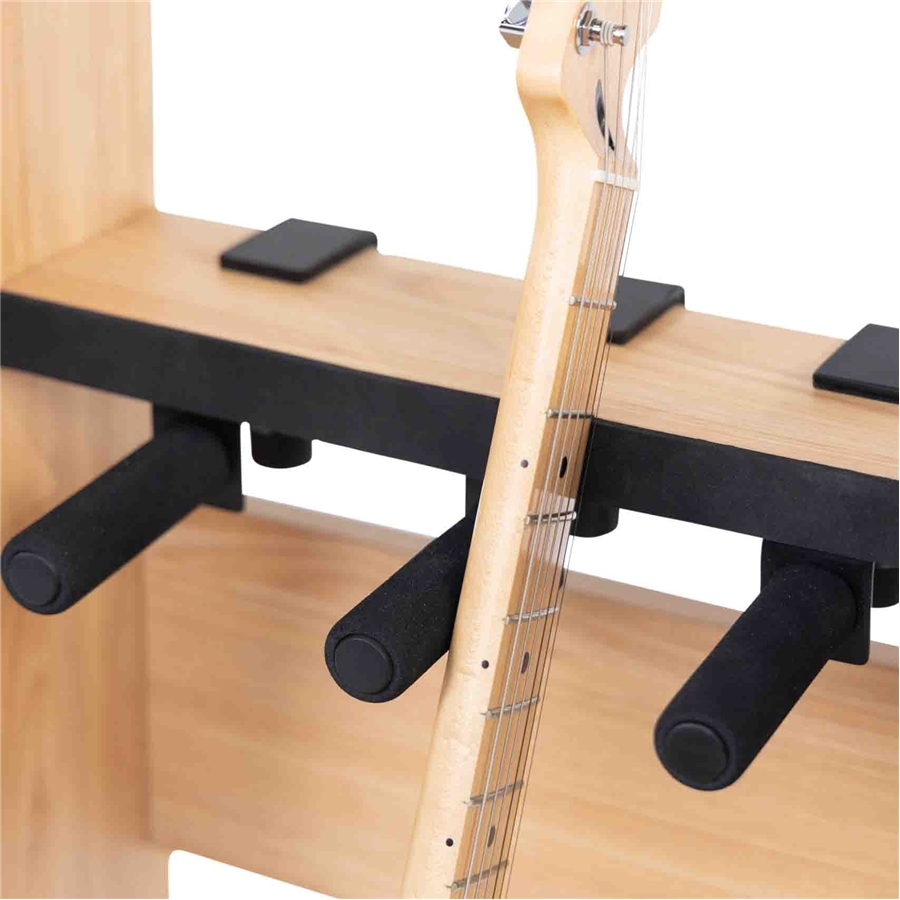 Gator Frameworks GFW-ELITEGTR3RK-MPL Rack per chitarre 3-4 posti in finitura acero naturale opaco