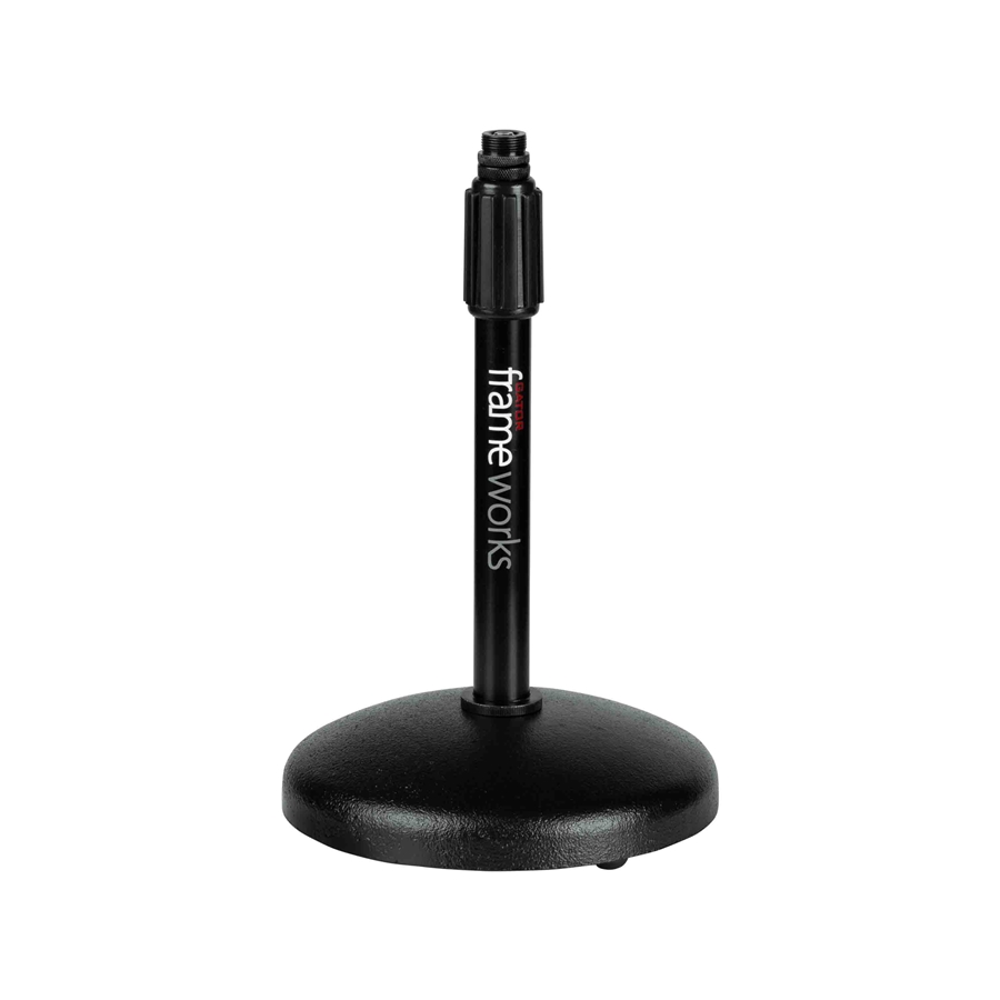 Gator Frameworks GFW-MIC-0501 Supporto per microfono da tavolo con base rotonda
