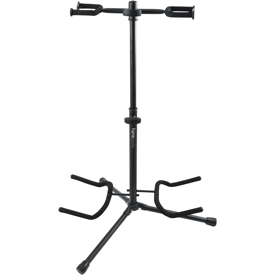 Gator Frameworks GFW-GTR-2000 Supporto doppio per chitarre con struttura in acciaio
