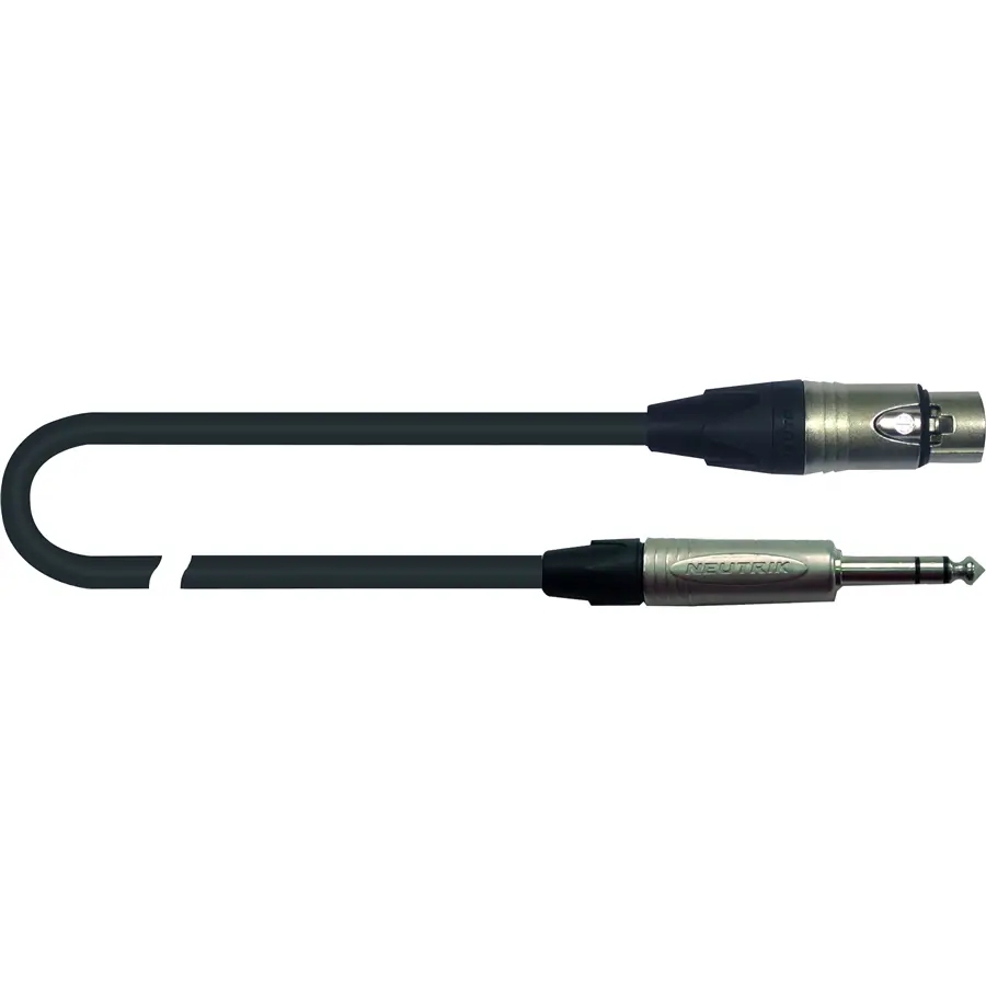 Quik Lok ITTOP/FJS-0,3 Cavo Cannon XLR Femmina / Jack 6.3 TRS Stereo 0,3 mt