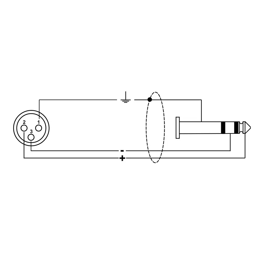 Quik Lok ITTOP/FJS-0,3 Cavo Cannon XLR Femmina / Jack 6.3 TRS Stereo 0,3 mt