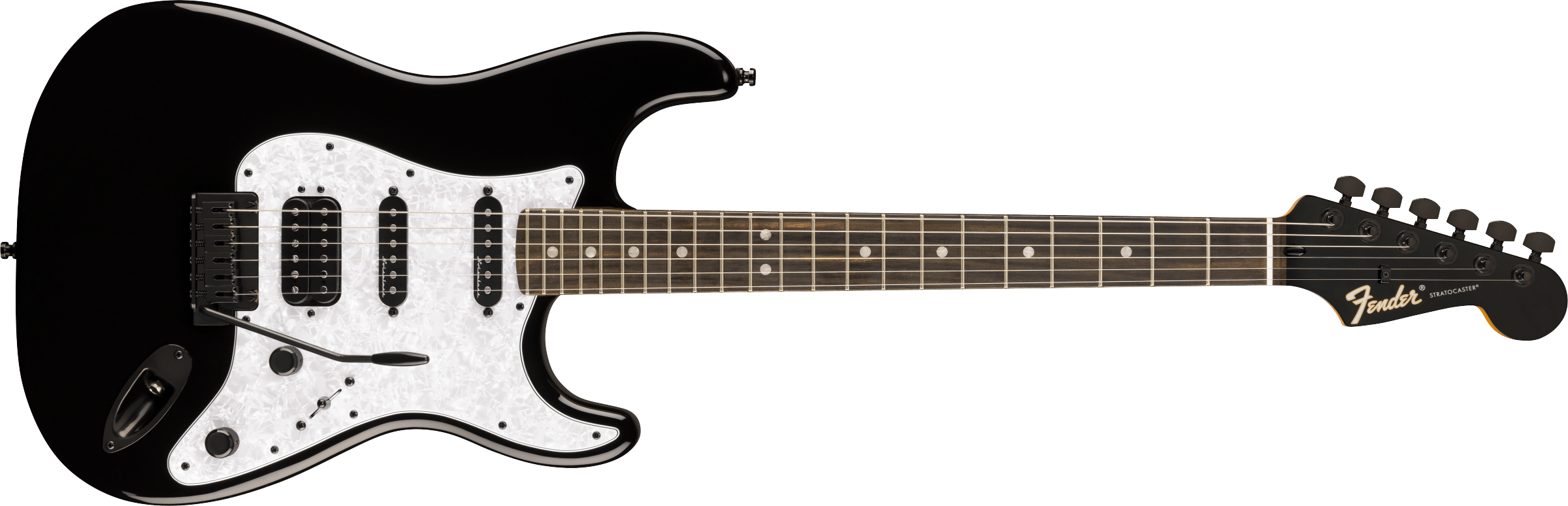 Fender LTD Player Fusion Stratocaster HSS Black - Chitarra Elettrica in Ebano con Gig Bag