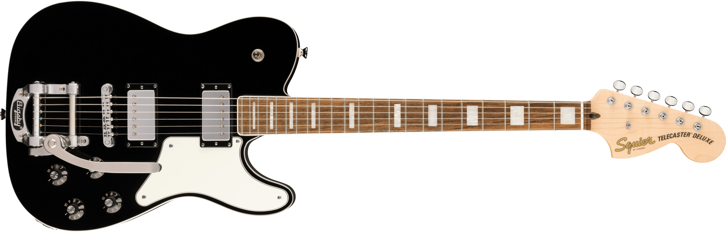 Fender Squier Paranormal Troublemaker Telecaster Deluxe Bigsby Black - Chitarra Elettrica con Humbucker e Vibrato Bigsby