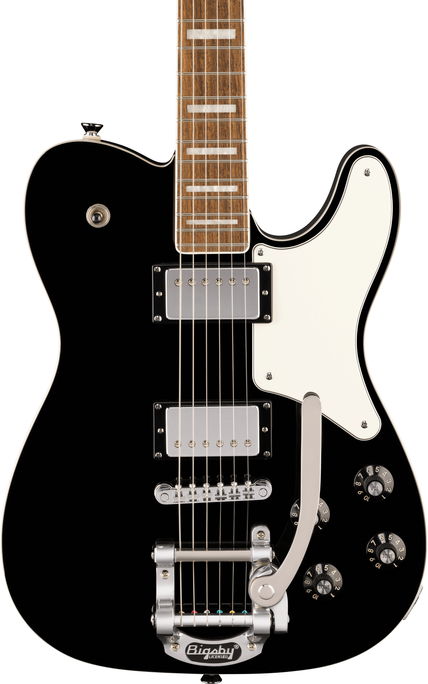 Fender Squier Paranormal Troublemaker Telecaster Deluxe Bigsby Black - Chitarra Elettrica con Humbucker e Vibrato Bigsby