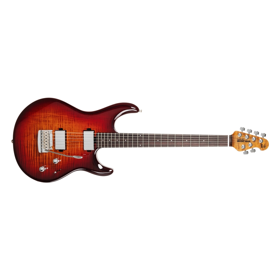 Music Man Luke 4 HH Maple Top Afterburn