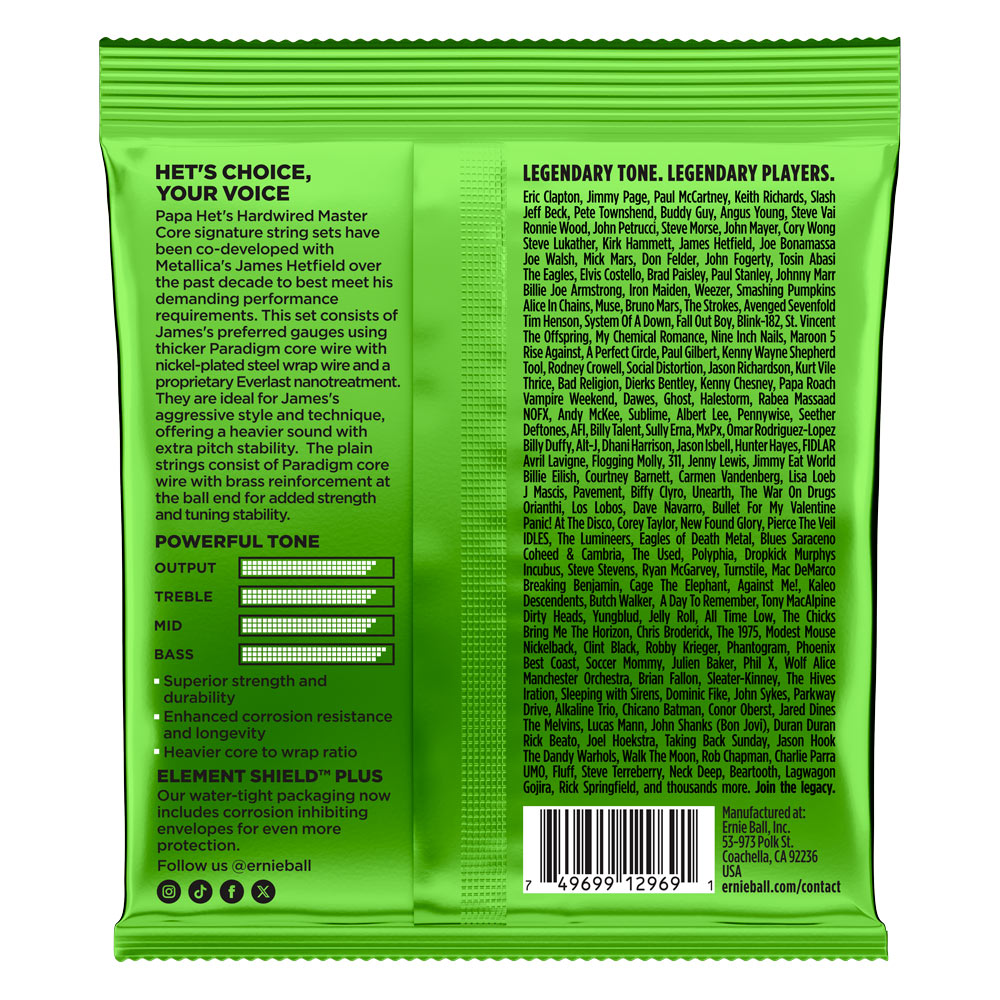 Ernie Ball 2201 Papa Hets Hardwired Master Cores 11-50