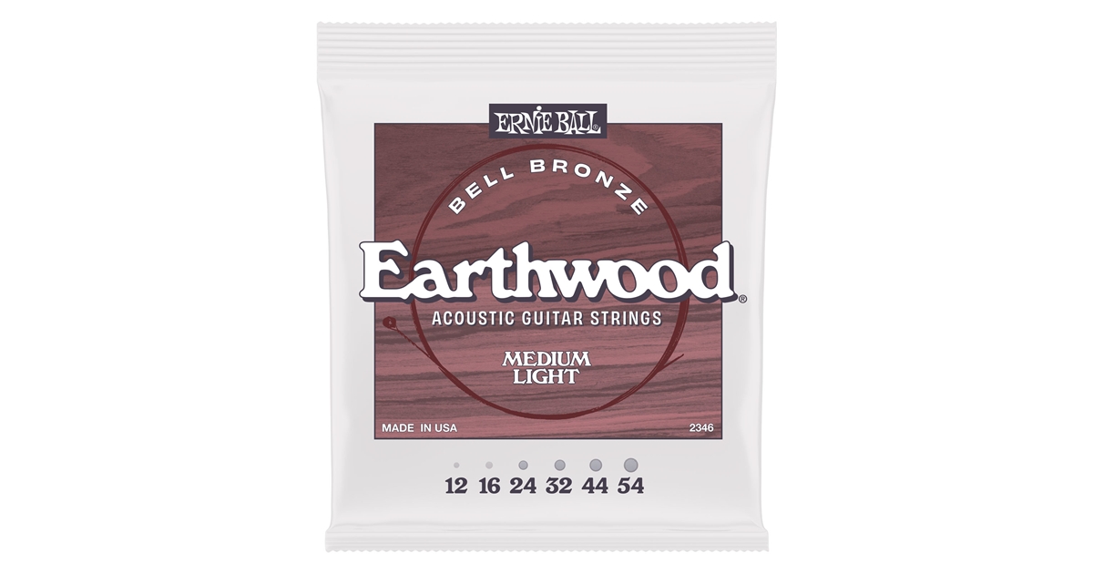 Ernie Ball 2346 Earthwood Bell Bronze Acoustic Medium Light 12-54