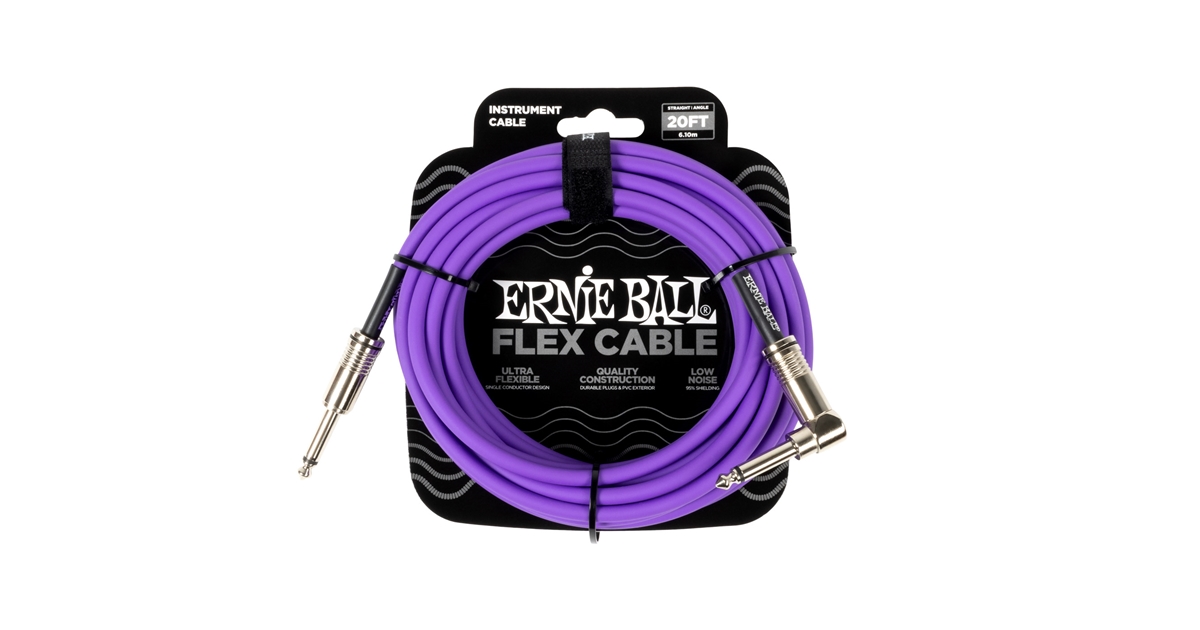 Ernie Ball 6466 Flex Cable Straight Angle Purple 6m