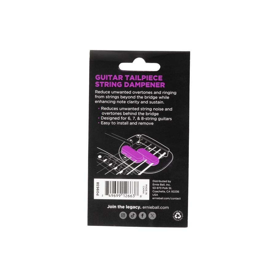 Ernie Ball 9638 String Dampener Guitar Tailpiece