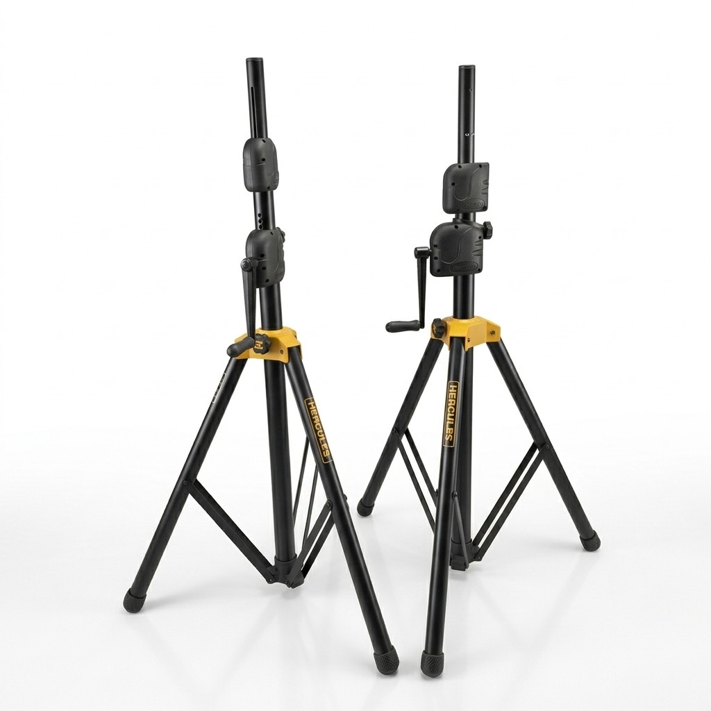Coppia Hercules Stands HCSS-700B Supporti per Speaker a Manovella con Custodia (USATI)