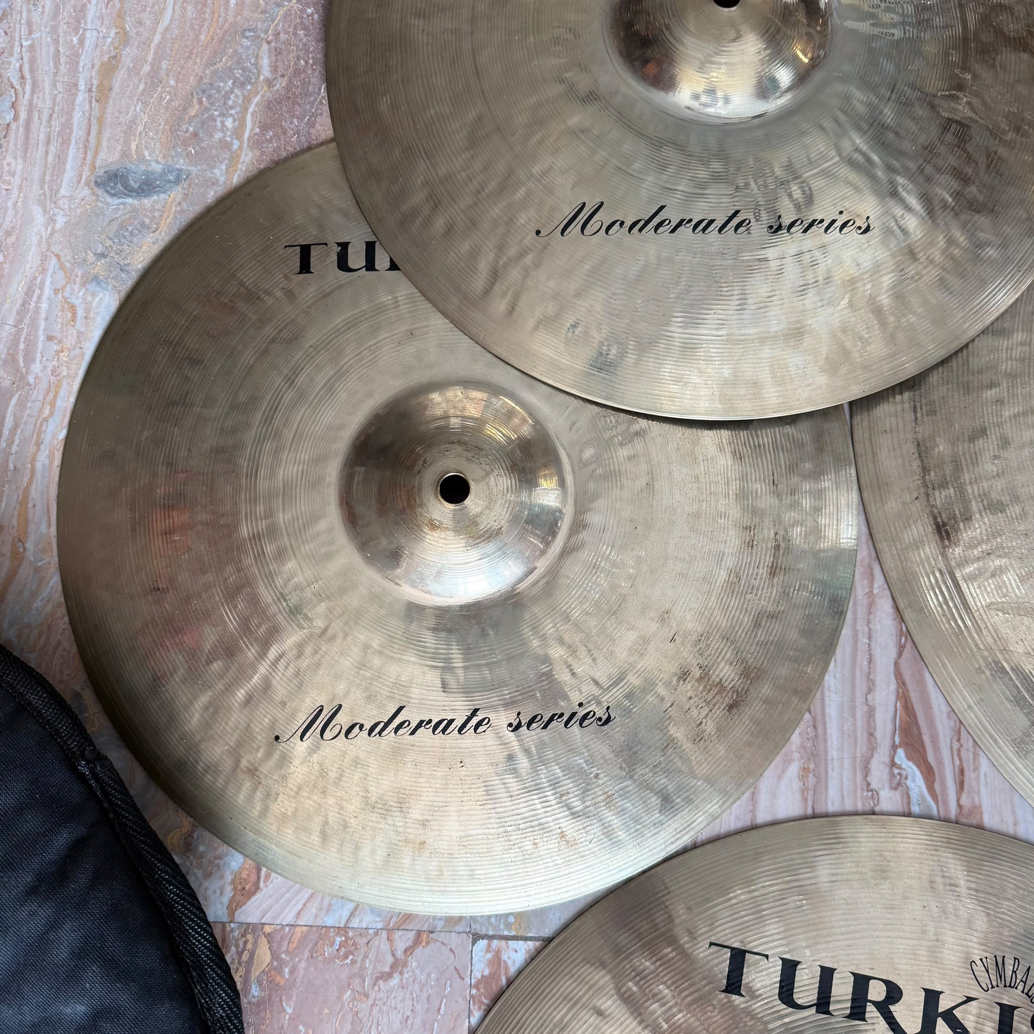 Turkish Moderate Series - Set Piatti 14" Hi-Hat + 16" Crash + 20" Ride + Splash 8" + Borsa Usato