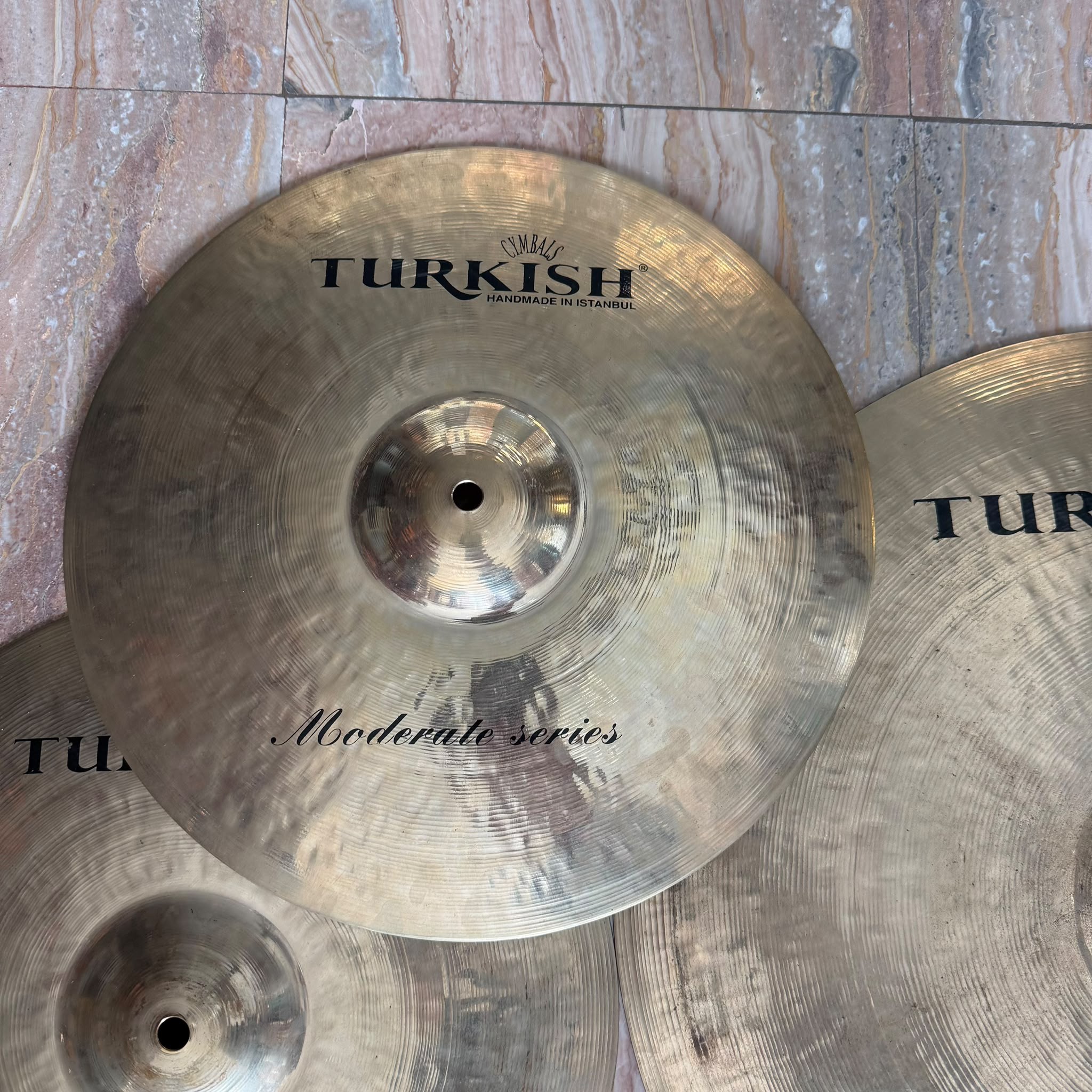 Turkish Moderate Series - Set Piatti 14" Hi-Hat + 16" Crash + 20" Ride + Splash 8" + Borsa Usato