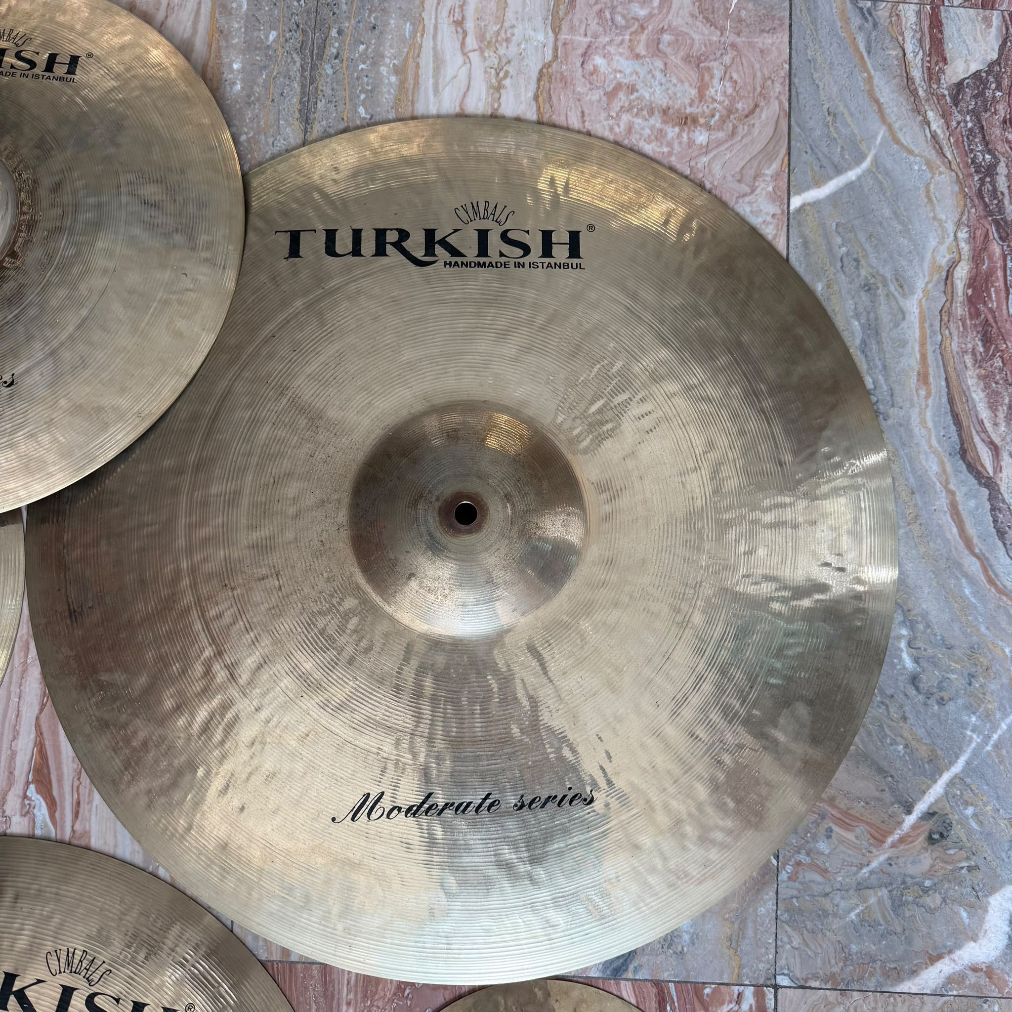Turkish Moderate Series - Set Piatti 14" Hi-Hat + 16" Crash + 20" Ride + Splash 8" + Borsa Usato