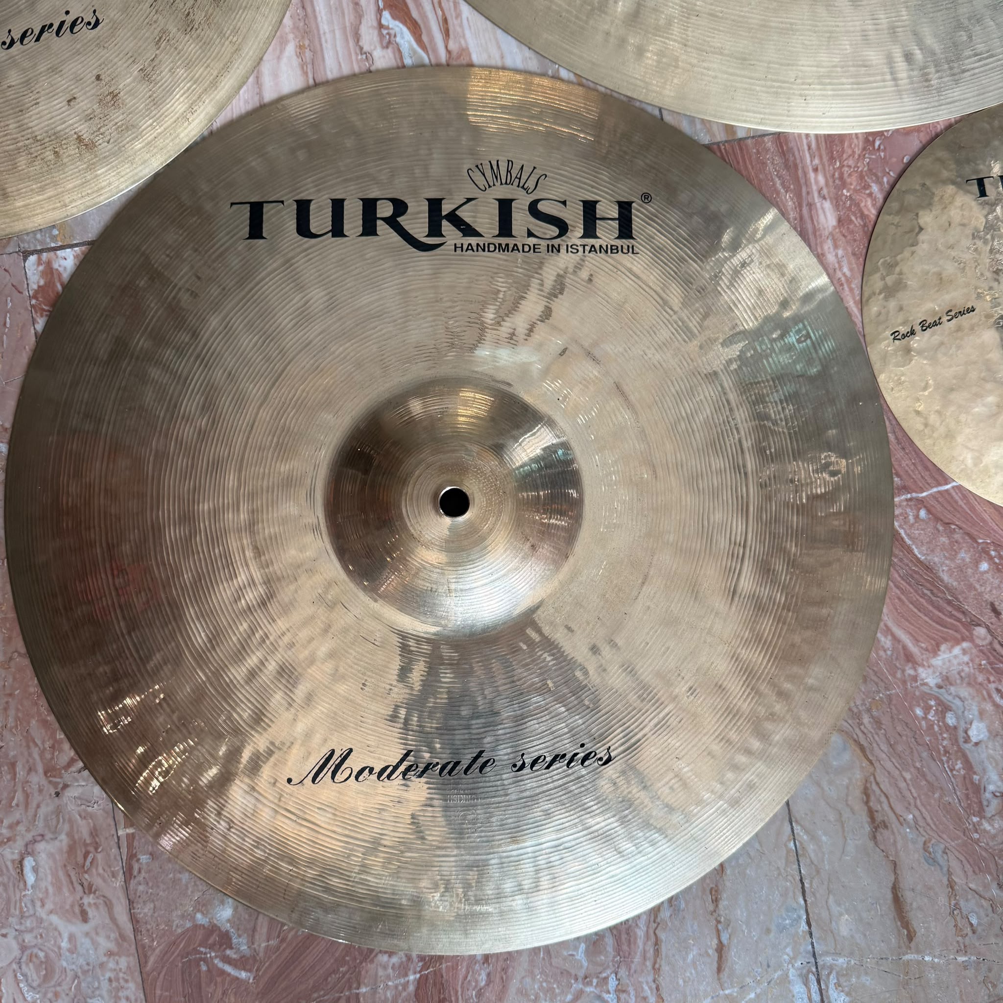 Turkish Moderate Series - Set Piatti 14" Hi-Hat + 16" Crash + 20" Ride + Splash 8" + Borsa Usato