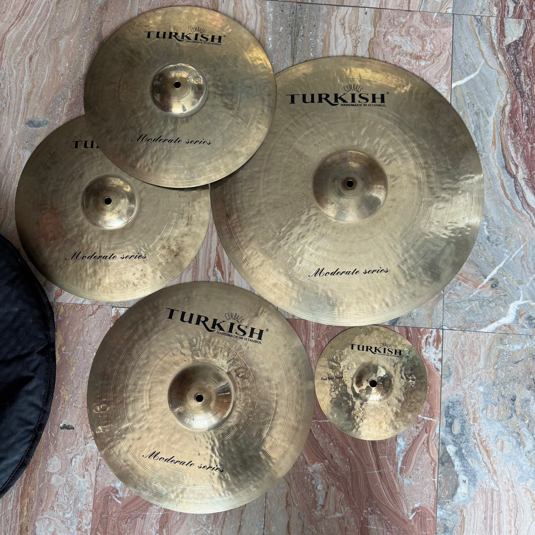 Turkish Moderate Series - Set Piatti 14" Hi-Hat + 16" Crash + 20" Ride + Splash 8" + Borsa Usato