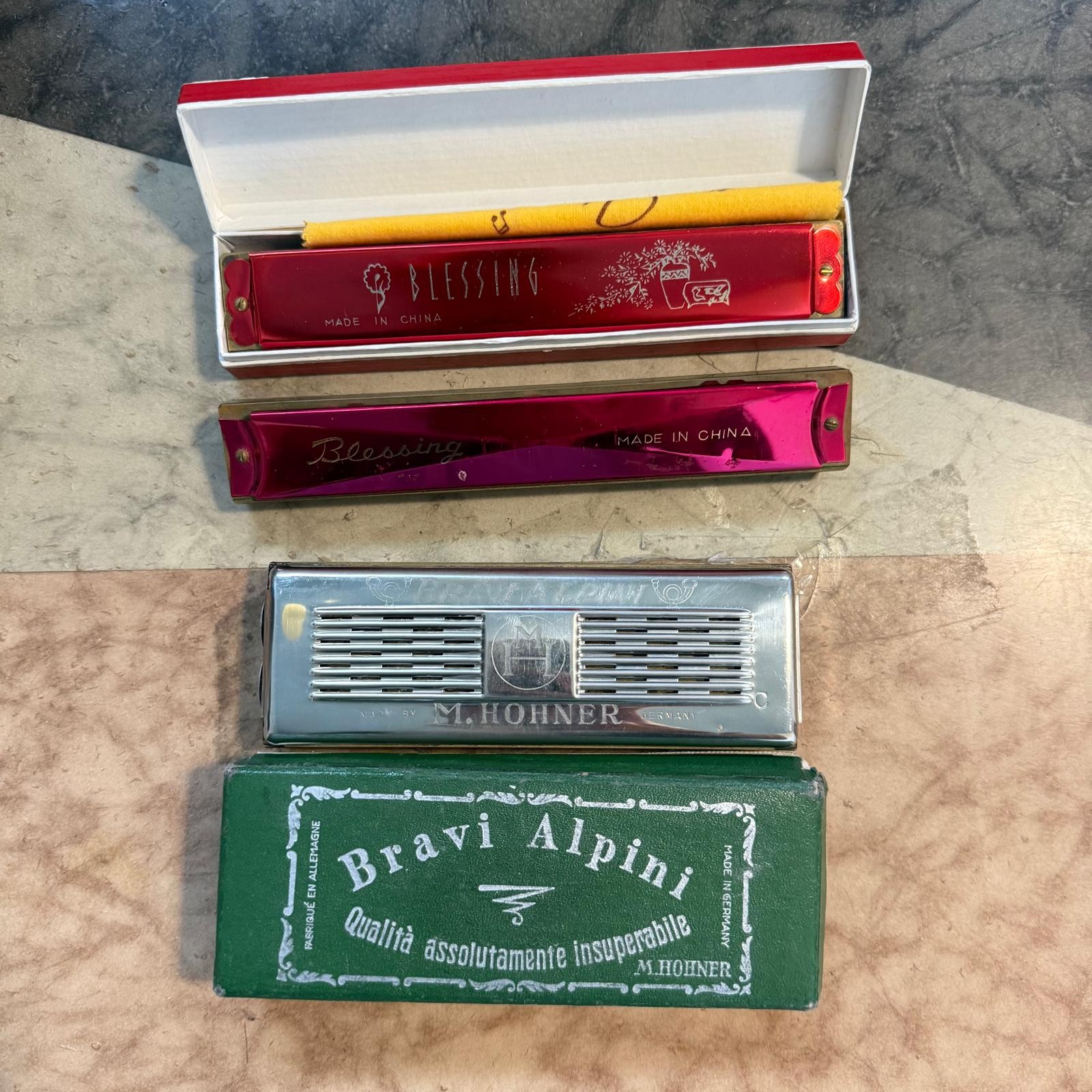 Bravi Alpini + Blessing - Pack 3 Armoniche a Bocca Usate