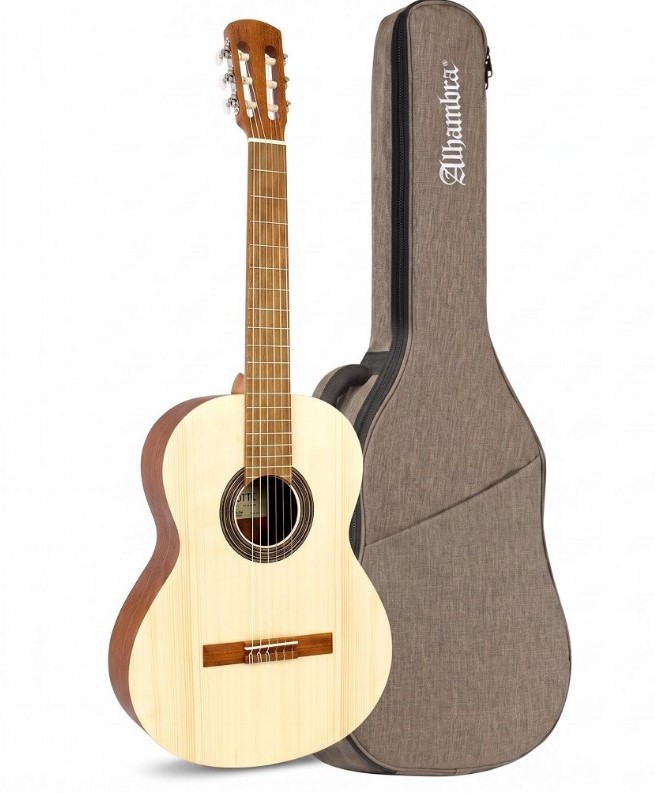 LAQANT by ALHAMBRA College 2 Abete - Chitarra Classica Spagnola 4/4 con Borsa Imbottita
