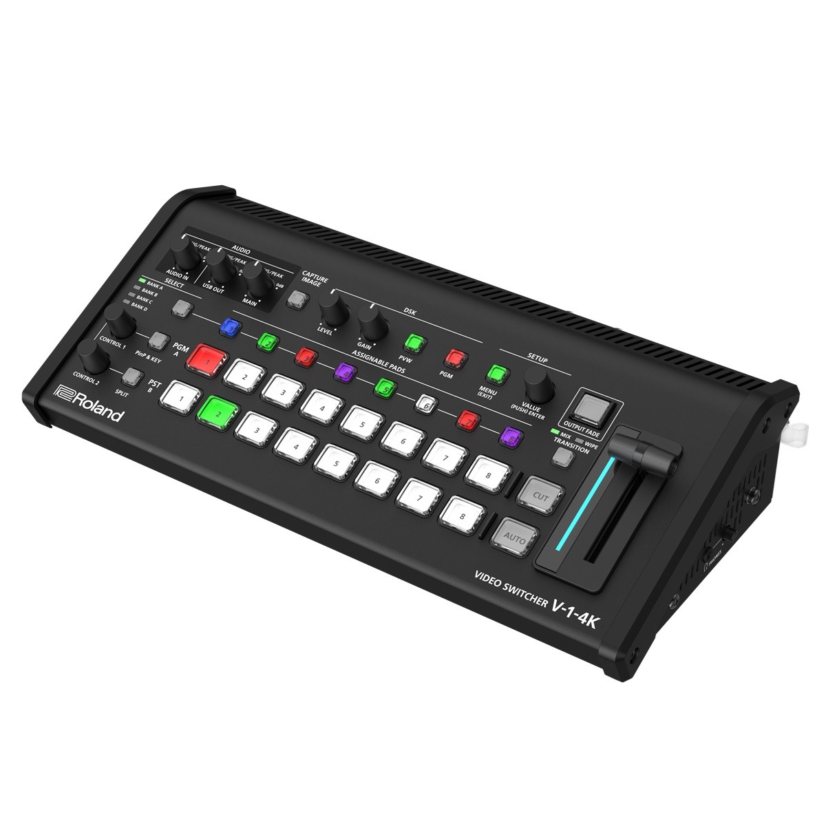 ROLAND V-1-4K - Mixer Video 4K-60P HDR HDMI 5-In 5-Out con Streaming USB e Funzione ROI