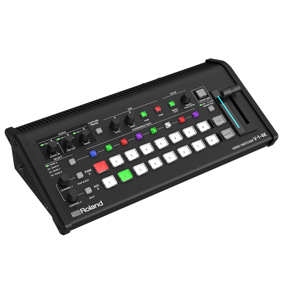 ROLAND V-1-4K - Mixer Video 4K-60P HDR HDMI 5-In 5-Out con Streaming USB e Funzione ROI