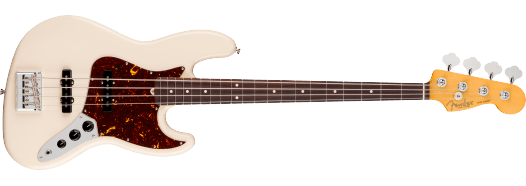 FENDER American Professional Jazz Bass® Rosewood Fingerboard - Olympic White con Custodia Rigida