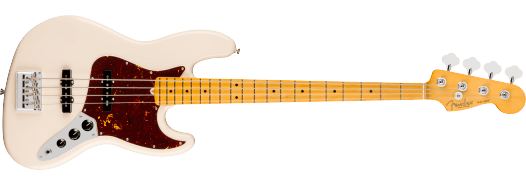 FENDER American Professional Jazz Bass® Maple Fingerboard - Olympic White con Custodia Rigida