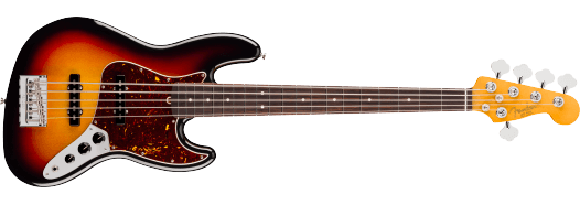 FENDER American Professional Jazz Bass® V Rosewood Fingerboard - 3-Color Sunburst con Custodia Rigida