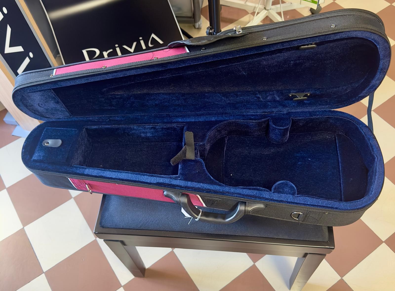 DAM - CSV02RB44 Custodia Sagomata per Violino 4/4 Bicolore Rossa e Nera