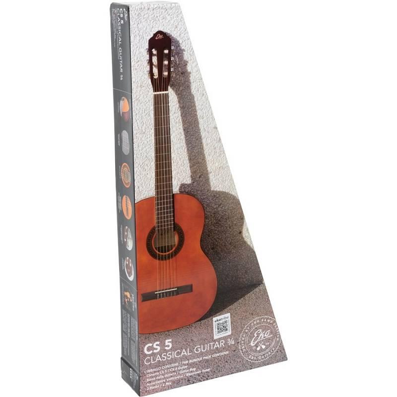 Eko CS-5 Pack -  kit chitarra classica 3/4 natural con borsa e accessori