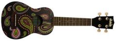 Kala Makala Ukulele Soprano Ukadelic MK-SBPAISLEY grafica Black Paisley