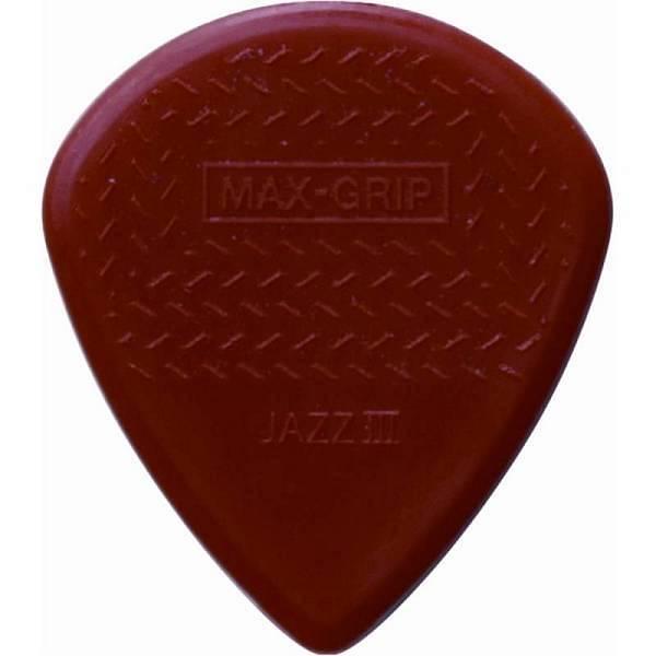 Dunlop 471R3N Max-Grip Jazz III - Red Nylon confezione 24 plettri