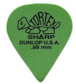 Dunlop 412P Tortex Sharp Green .88 confezione 12 plettri