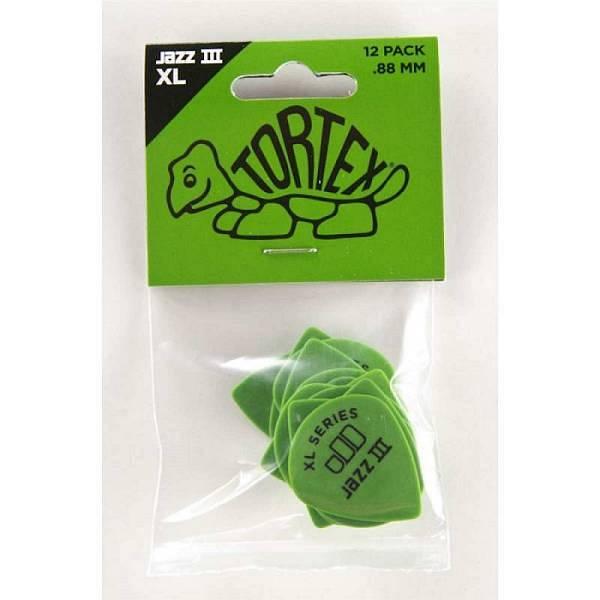 Dunlop 498P.88 TORTEX JAZZ III XL, .88MM - confezione 12 plettri