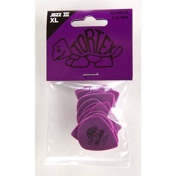 Dunlop 498P1.14 TORTEX JAZZ III XL, 1.14MM - confezione 12 plettri