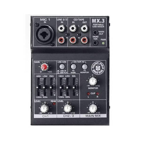 Topp Pro MX3 - mixer 2 canali con collegamento USB