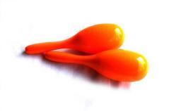 Dadi MA-1 coppia maracas in plastica - colore arancione