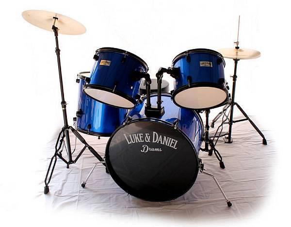 Luke & Daniel D900BL - Batteria acustica 5 pezzi completa con piatti e hardware - colore blu