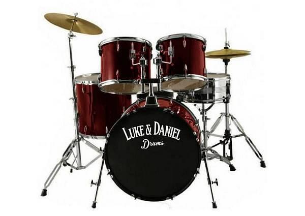 Luke & Daniel D1000WR - batteria acustica 5 pezzi completa con piatti e meccaniche - wine red