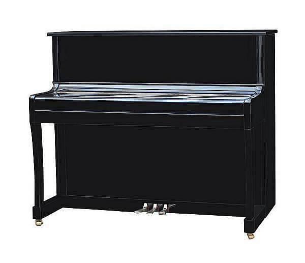 Weisbach UP-115 - pianoforte acustico verticale con sistema SILENT - colore nero