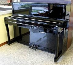 Weisbach UP-123 - pianoforte acustico verticale con sistema SILENT - colore nero