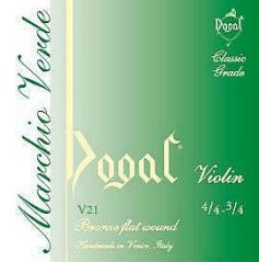 Dogal V21A - Linea verde - muta di corde per violino in acciaio 1/2 1/4