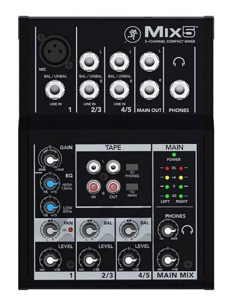 Mackie MIX 5 - il nuovo mixer compatto