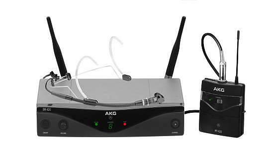 AKG WMS420 Headworn set - radiomicrofono UHF professionale - frequenza 530.025 - 559.000 MHz