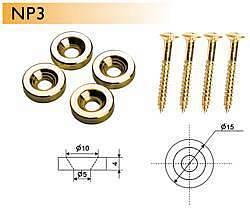 Dr. Parts NP3/CR - boccole e viti per montaggio manico - cromate