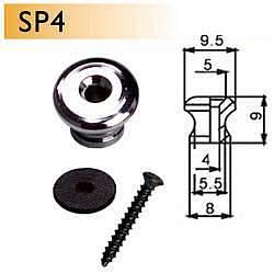 Dr. Parts SP4/CR - bottone tracolla da 9,5 mm per strumenti piccoli