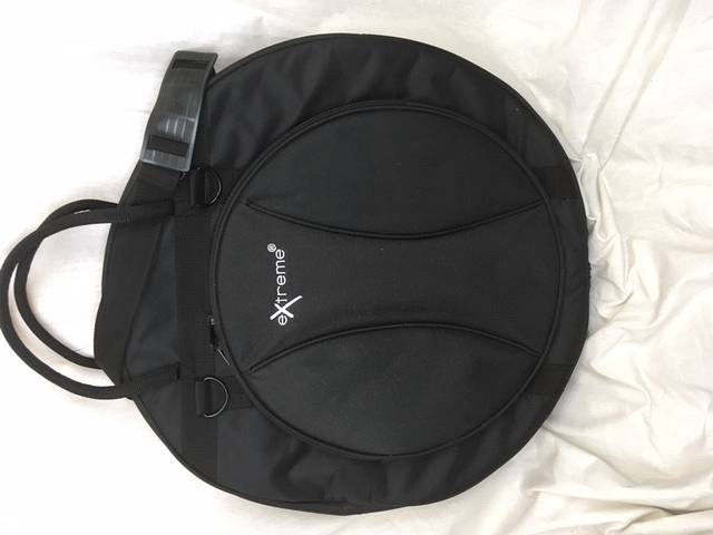 Extreme Borsa imbottita per piatti con tasca per hi-hat e bacchette - protettiva e resistente - 11615d - nera