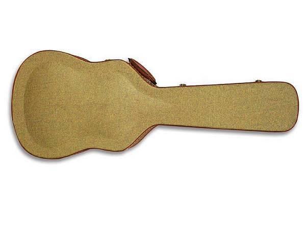 Custodia rigida in legno - per chitarra classica - tweed giallo -  klwcc6t